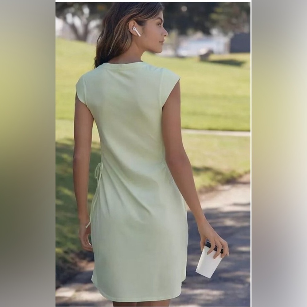 Anthropologie women’s mini dress Daily Practice V-Neck cotton NWT summer vacay - Picture 4 of 16
